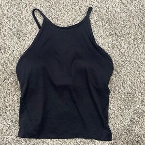 Lululemon size 4 black high neck cropped tank top